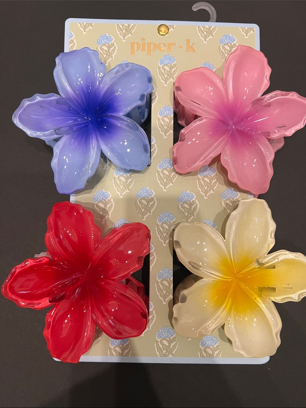 Piper Floral Candle Set in Blue, Pink, Red & Cream